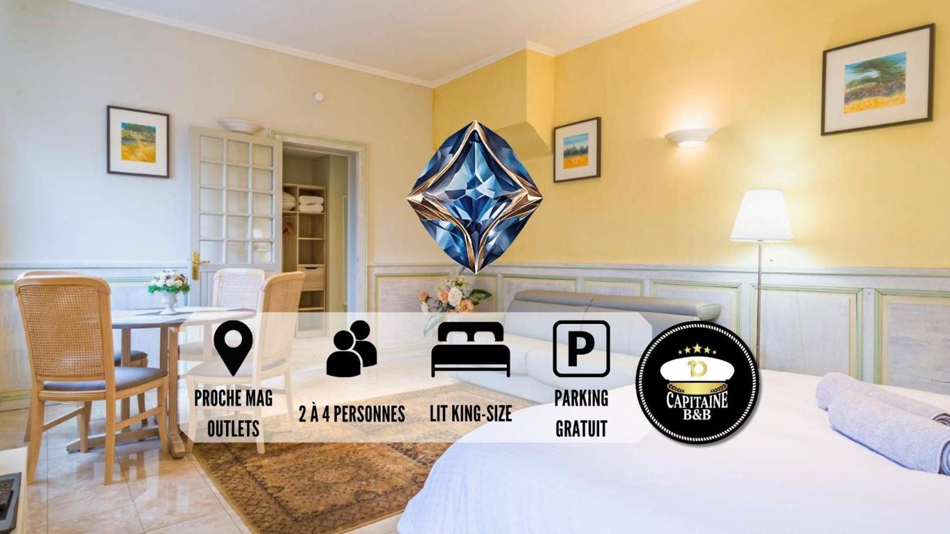 Le Saphir - Confort - Proche Mag Outlet Troyes - Parking Gratuit Pont-Sainte-Marie Eksteriør billede